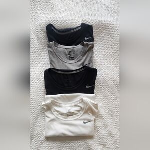 Nike 2 Short Sleeve Tees - Black And White. 2 Long Sleeve Tees - Black And Grey